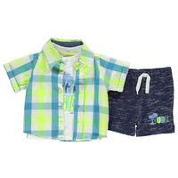 Crafted 3 Piece Shirt and Shorts Set Baby Boys