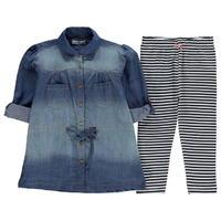 Crafted Denim Shirt Dress Outfit Child Girls