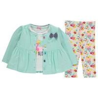 Crafted 3 Piece Frill Jacket Set Baby Girls