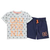 crafted t shirt and shorts set child boys