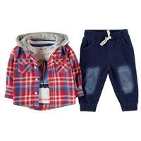 crafted three piece shirt set baby boys