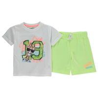 Crafted T Shirt and Shorts Set Child Boys