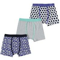 Crafted Three Pack Design Boxers Child Boys