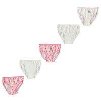 Crafted 5 Pack Briefs Child Girls