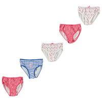 Crafted 5 Pack Briefs Child Girls