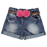 Crafted Flower Belt Shorts Infant Girls