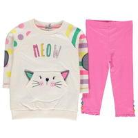 Crafted Sweater Cat Dress Set Infant Girls