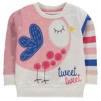 Crafted Novelty Bird Crew Sweater Infant Girls