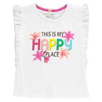 Crafted Happy Frill T Shirt Child Girls