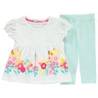 Crafted Broderie Anglaise Jersey Set Baby Girls