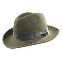 Crushable Wool Fedora Hat, Size Large, Wool