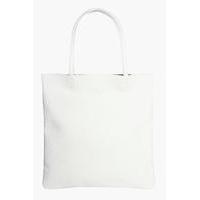 Crosshatch Shopper Bag - white