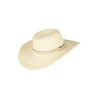 Cream & Gold Sequin Straw Fedora Hat