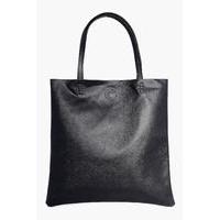 crosshatch shopper bag black