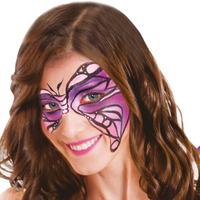 cream face paint purple