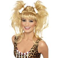 Crazy Cavegirl Bunches Wig Blonde