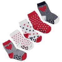 Crafted Designed Crew Socks Pack of 5 Infant Girls