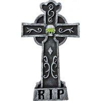 Cross Tombstones Withgreen Colour Light Eyes Accessory For Fancy Dress