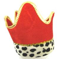Crown Hat With Ermine Cuff Red