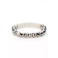 crystal elastic braid bangle bracelet