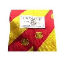 crombie red gold silk tie