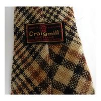 Craig Mill Brown Checked Wool Tie