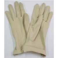 Cream Nylon Simplex Gloves - Size: Not specified - Cream / ivory - Evening gloves