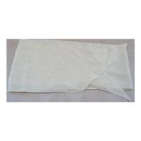 Cream silky finish brocade style scarf