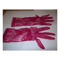 Crise Pink Lace Gloves Size 7