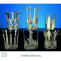 Crown Aluminium Accessory For Medieval Royalty Fancy Dress