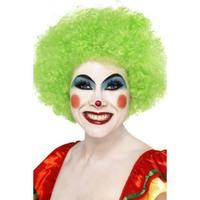 Crazy Clown Wig, Green, 120g