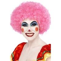 Crazy Clown Wig, Pink, 120g