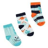 Crafted Pack of 3 Dino Socks Infant Boys