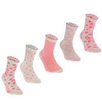 crafted ditsy socks 5 pack childrens