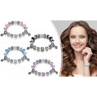 Crystal Charm Bracelet made with Swarovski Elements - 4 Colours Available