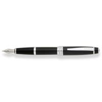 cross bailey black lacquer medium nib fountain pen at0456 7ms