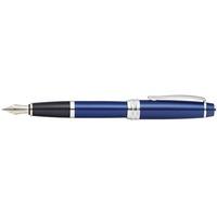 cross bailey blue lacquer medium nib fountain pen at0456 12ms