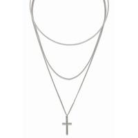 Cross Layered Necklace Set