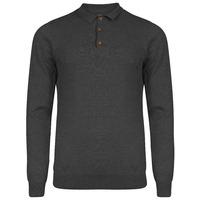 Cristian Polo Neck Knitted Jumper in Charcoal Marl  Kensington Eastside