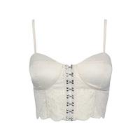 Cream Hook & Eye Bustier Top