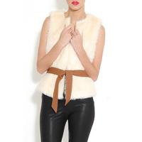 Cream Faux Fur Gillet