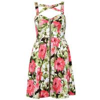 Cross Front Floral Dress