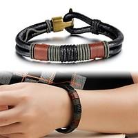 creative fashion leather mens bracelet jewelry christmas gifts