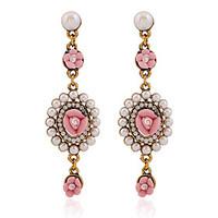 Crystal Geometric Drop Earrings Jewelry Flower Style Party Daily Casual Crystal Alloy 1 pair Multi Color