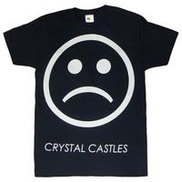 crystal castles sad face on black slim fit