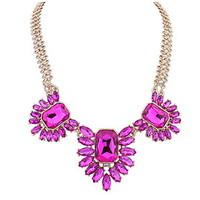 Crystal Geometric Summer Luxury Women\'s Bohemian Beach Pendant Chain Necklace Statement Jewelry