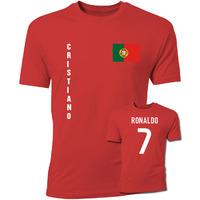 cristiano ronaldo portugal flag t shirt red