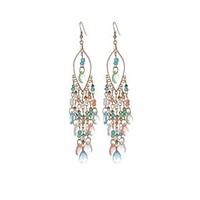 Crystal Taper Shape Drop Earrings Jewelry Tassel Party Daily Casual Crystal Alloy Resin 1 pair Black White Blue Green