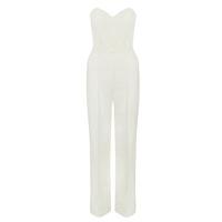 cream sweetheart tailored jumpsuit