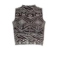 Crop Aztec Print Top